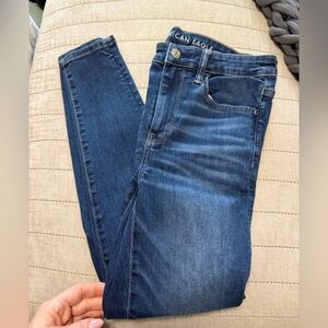 American Eagle Outfitters Women's Dark Blue Skinny Jeans